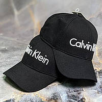 Мужская стильная брендовая бейсболка Calvin Klein чёрного цвета размер универсальный