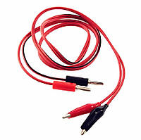 Щупи для цифрового мультиметра тестера універсальні — крокодили, Кабель щуп банан — крокодил для тестера 1 м