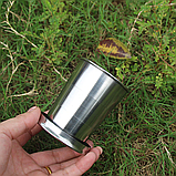 Стакан складаний із неіржавкої сталі. Туристична чарка. 150 мл, фото 5