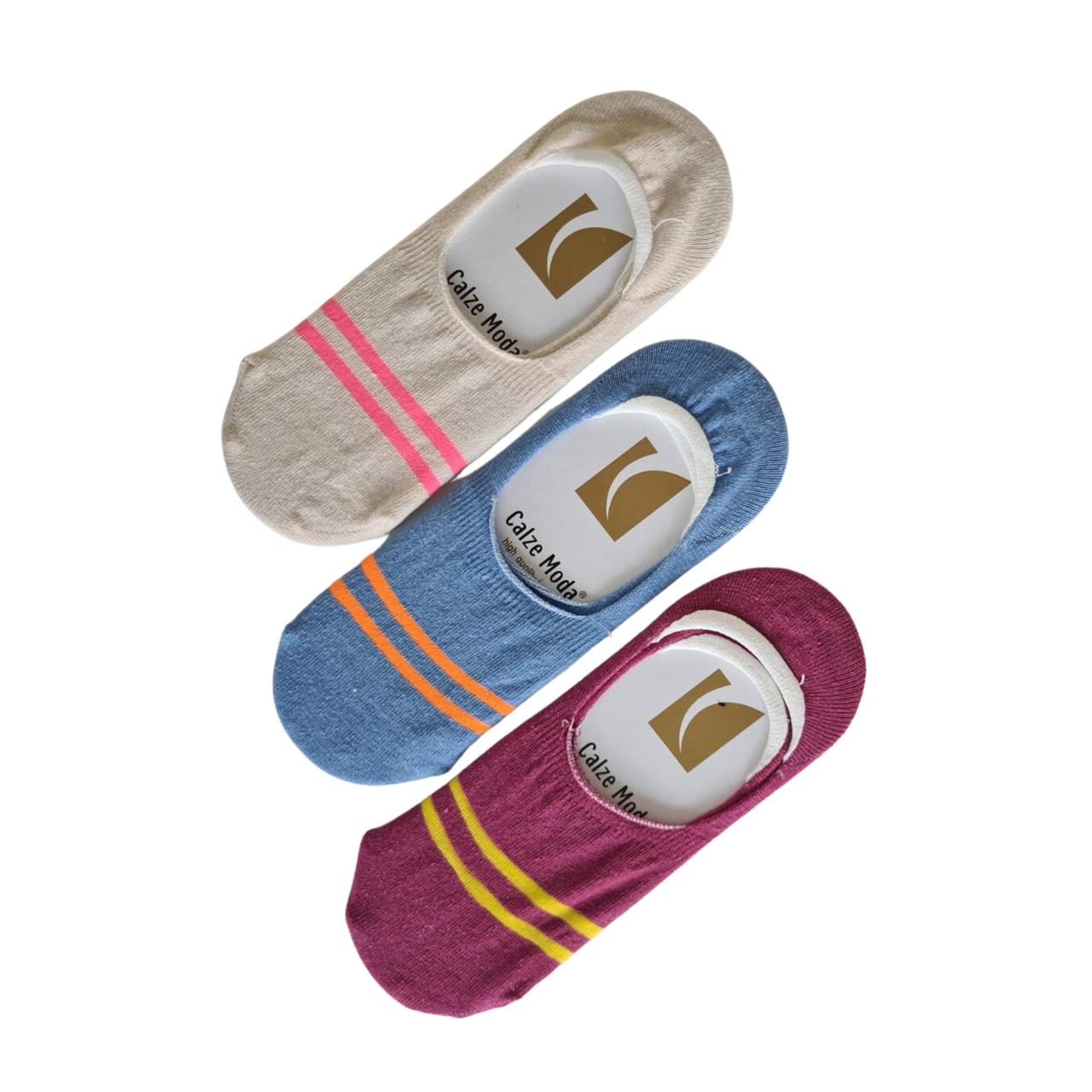 Слідки Жіночі Calze Moda Smile 36-40 з силіконовою п'ятою Асорті