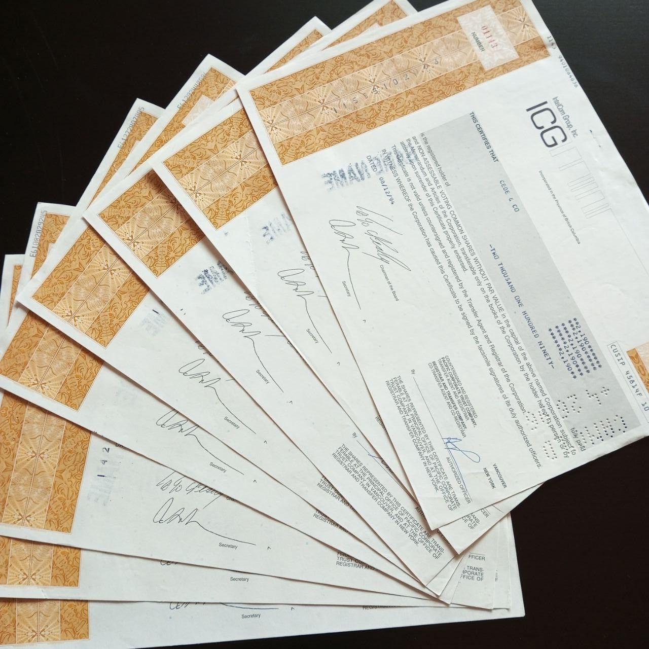 Акція. США. 1994 рік No1143 (Б-32)