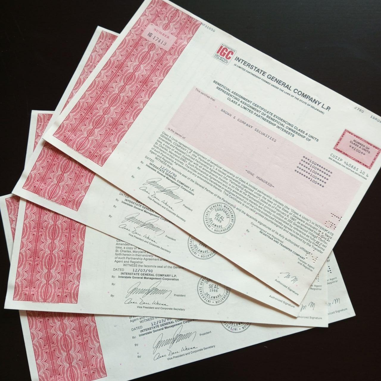 Акція. США. 1990 рік No17413 (Б-32)