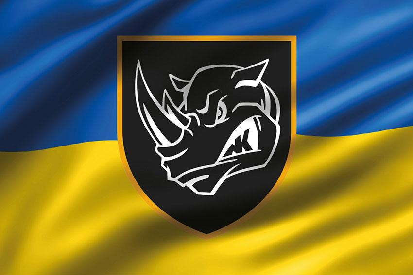 Прапор 4 ОТБр імені Івана Виговського ЗСУ 3D синьо-жовтий