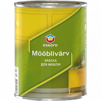 Акрилова фарба для меблів Eskaro Mooblivarv Біла, 0.9л (41801)