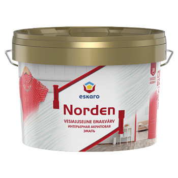 Зносостійка фарба для дерев’яних поверхонь Eskaro Norden 30 Біла, 0.9л (35208)