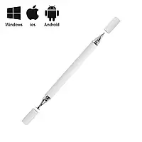 Универсальный Стилус Ручка 2в1 Stylus Touch Pen для смартфона, телефона, планшета, сенсорного экрана Белый