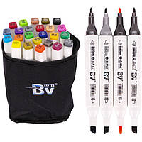 Набор скетч-маркеров 24 цвета в сумке, BV800-24