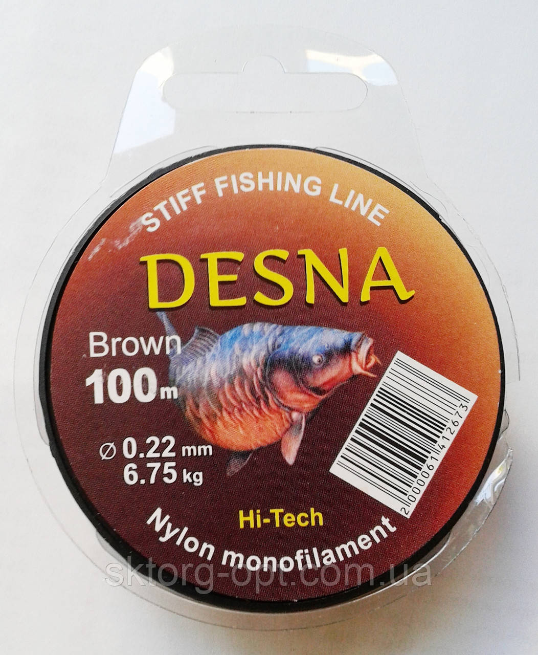 Леска DESNA Brown 6,75kg 100m 0,22mm