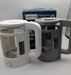 Електрочайник Rainberg RB-2220 Скляний 2200W з підсвічуванням NEW Доставка