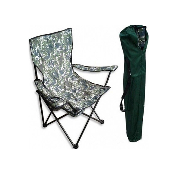 Стілець туристичний розкладний до 100 кг/Складний стілець, крісло для походів у чохлі Камуфляж GP4267 Краща ціна