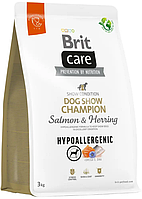 Сухой корм для выставочных собак с лососем Brit Care Dog Hypoallergenic Dog Show Champion 3 кг