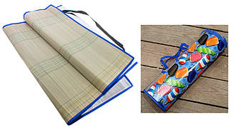Килимок-сумка бамбуково-фольгований пляжний 150*165 см/Чазене