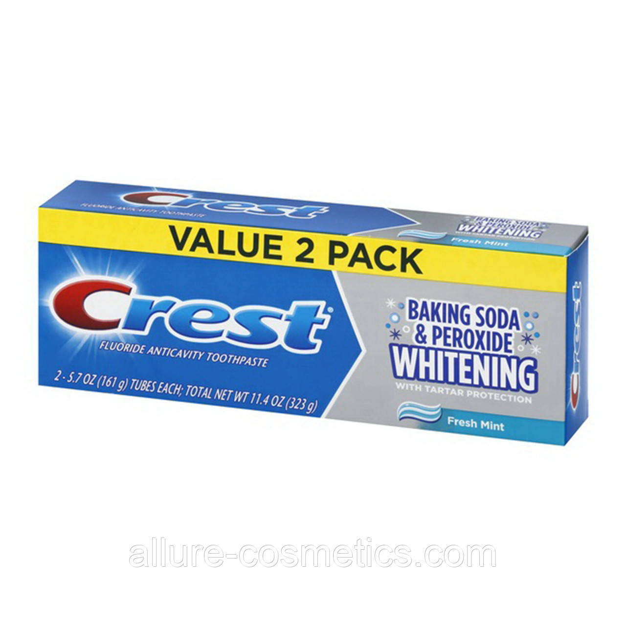 2x Зубна паста із содою Crest Baking Soda & Peroxide Whitening toothpaste (323 г)