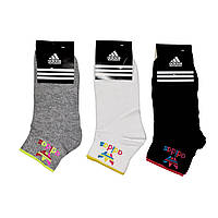 Спортивні жіночі шкарпетки Adidas 36-40 Асорті Білий, Чорний, Сірий