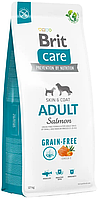 Сухой корм для собак маленьких и средних пород с лососем Brit Care Dog Grain-free Adult 12 кг