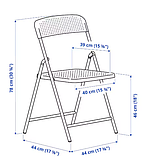 TORPARÖ Стілець, в/в, розкладний білий/сірий 005.378.50, фото 7