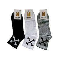 Мужские носки Сalze Moda OFF 41-45 Ассорти Белый, Черный, Серый