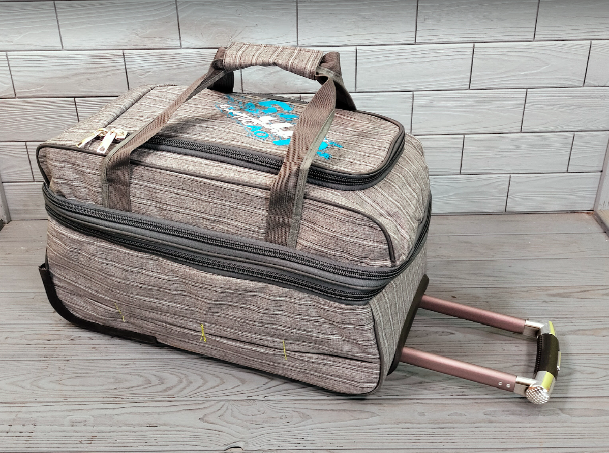 Середня дорожня сумка 70 л із регулюванням розміру на коліщатках з телескопічною ручкою C-0218, фото 1