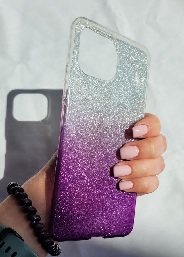 Силиконовый чехол градиент блеск для Xiaomi Mi 11 Lite