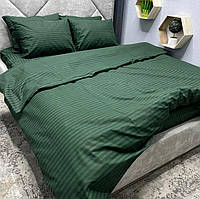 Постельное белье зелёное комплект постельного белья семейный полоска, 100% хлопок