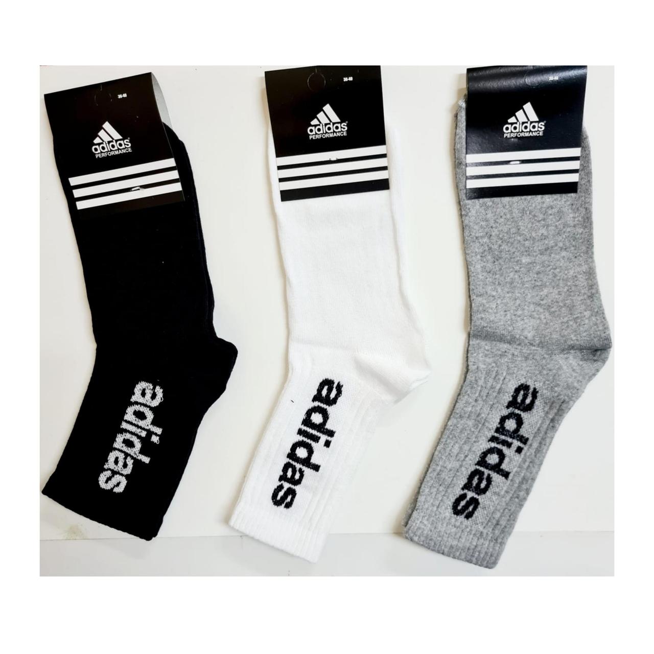 Жіночі спортивні шкарпетки Adidas 40-45р. чорний, білий, сірий