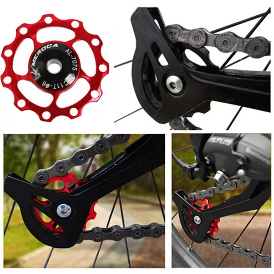 Ролик заднього перемикача Meroca 11т на пром-підшипнику, алюмінієвий для Shimano, sram, campagnolo, фото 1