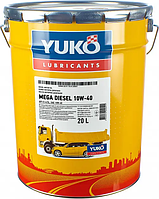 Моторное масло Yuko Mega Diesel 10w40 (CI-4/SL) 20л Для дизельных двигателей грузовых авто, автобусов и пр.