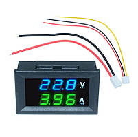 Амперметр вольтметр цифровий у корпусі 100 В 10 А з Led-індикатором, амперметр вольтметр автомобільний у корпусі