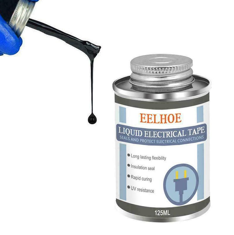 Рідка ізоляція еластична рідка ізоляційна стрічка ізоляція проводів EELHOE чорна 125мл, фото 1