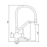 Змішувач для кухні з підключенням фільтра GAPPO G4398-80, хром, фото 6