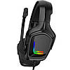 Навушники ігрові K20 з мікрофоном / Накладні навушники з RGB підсвічуванням / Геймерські навушники, фото 6