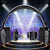 Навушники ігрові K20 з мікрофоном / Накладні навушники з RGB підсвічуванням / Геймерські навушники, фото 5