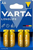 Батарейки алкалінові AA Varta LONGLIFE 4106 LR6 (4 шт.) Аклалінова батарейка АА Варта