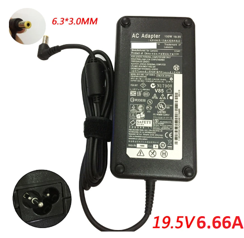 Зарядний пристрій 6.3x3.0 mm pin 6,66A 19,5V 130W (53Y3078) Lenovo оригінал бу, фото 1
