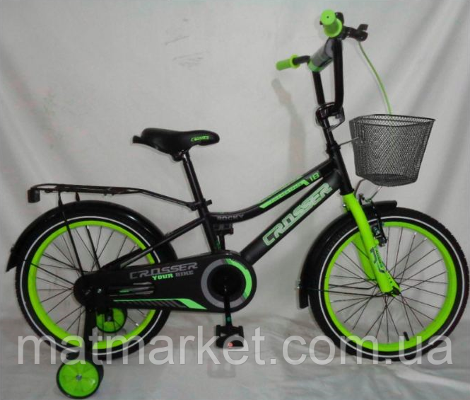 Велосипед дитячий Crosser Rocky Bike 20 дюймів Зелений
