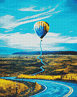 Набор Алмазная мозаика вышивка Полет воздушных шаров Путь наверх на подрамнике полная выкладка 5d 40х50 см