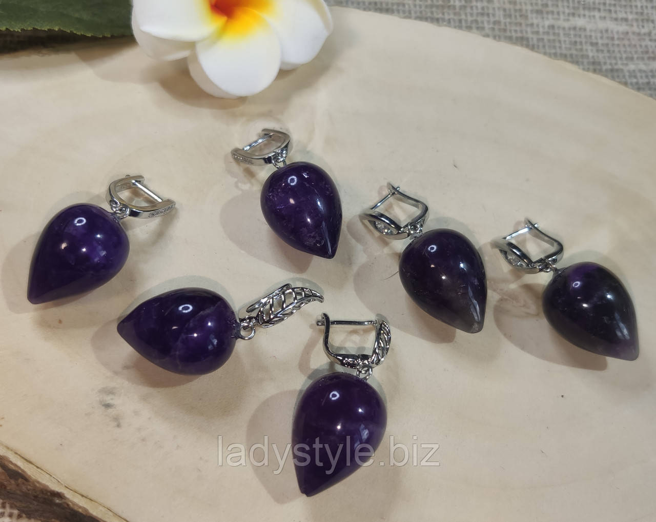 Серьги с  аметистами, фото 1