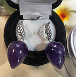 Серьги с  аметистами, фото 2