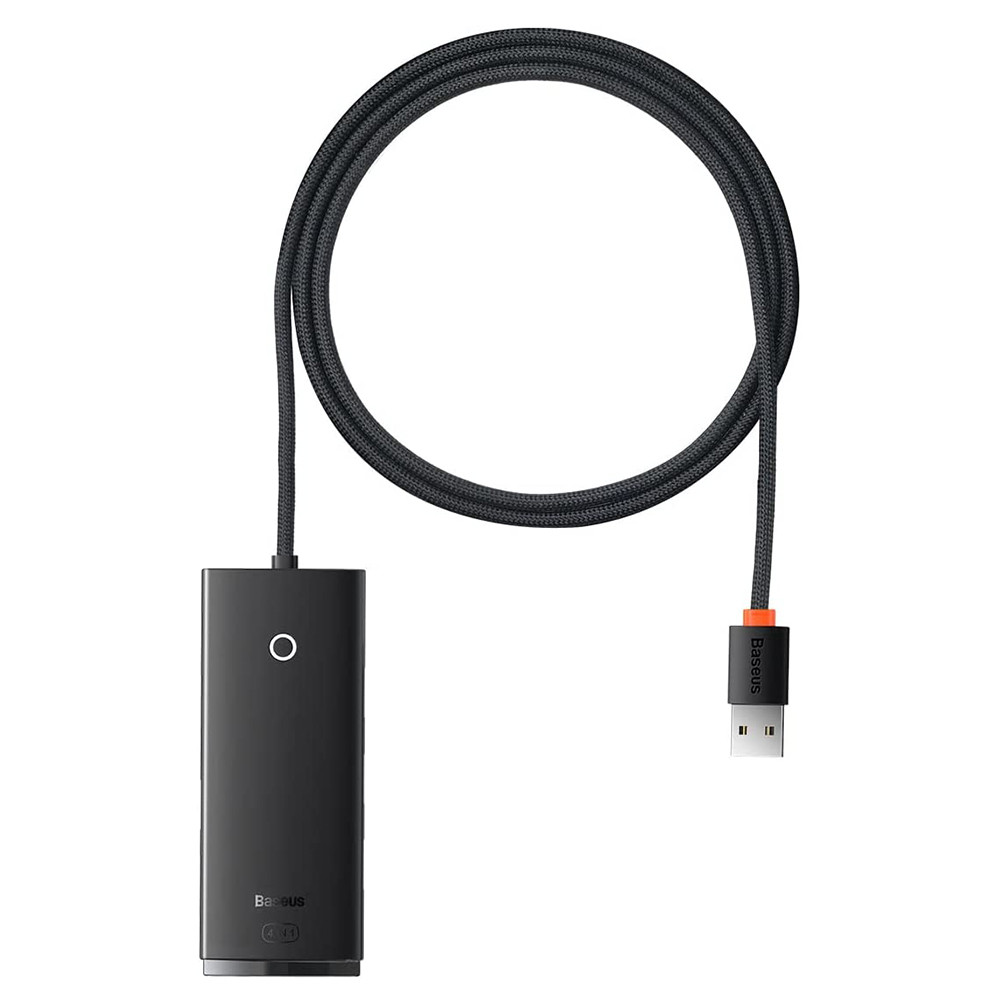 USB-Хаб Baseus Lite Series 4 в 1 USB на 4 х USB Чорний (WKQX030101)