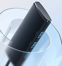 USB-Хаб Baseus Lite Series 4 в 1 USB на 4 х USB Чорний (WKQX030101), фото 6