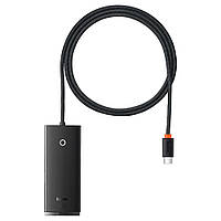 USB-Хаб Baseus Lite Series 4 в 1 Type-C на 4 х USB Черный (WKQX030401)