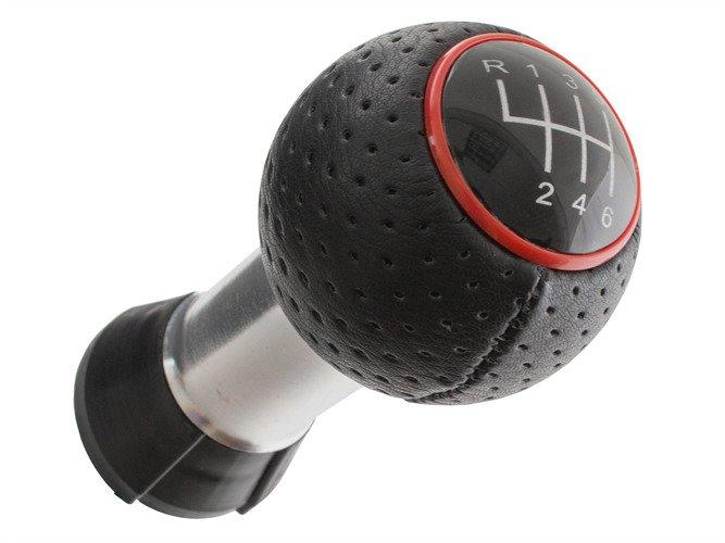 Audi A3 8L 96-03 ручка перемикання передач чорний + червоне кільце 6 передач ауді а3 8, фото 1