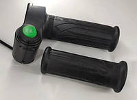 Ручка газа с кнопкой для электровелосипеда черная пластиковая