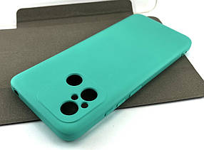 Чохол на Xiaomi Redmi 12C накладка бампер Soft Case Full силіконовий бірюзовий