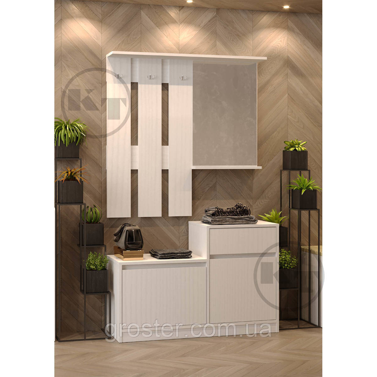 Передпокій Влада, вішалка і тумба для взуття, фото 1