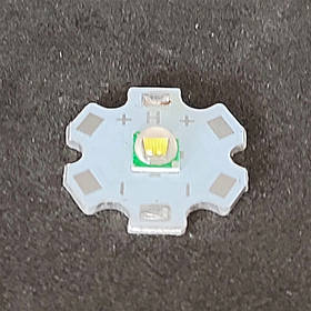 Світлодіод на радіаторі (підкладці) Cree XML Т6 [3.7V, 900Lm, 8W, 6500K] для ліхтарів, фар, світильників 20 мм