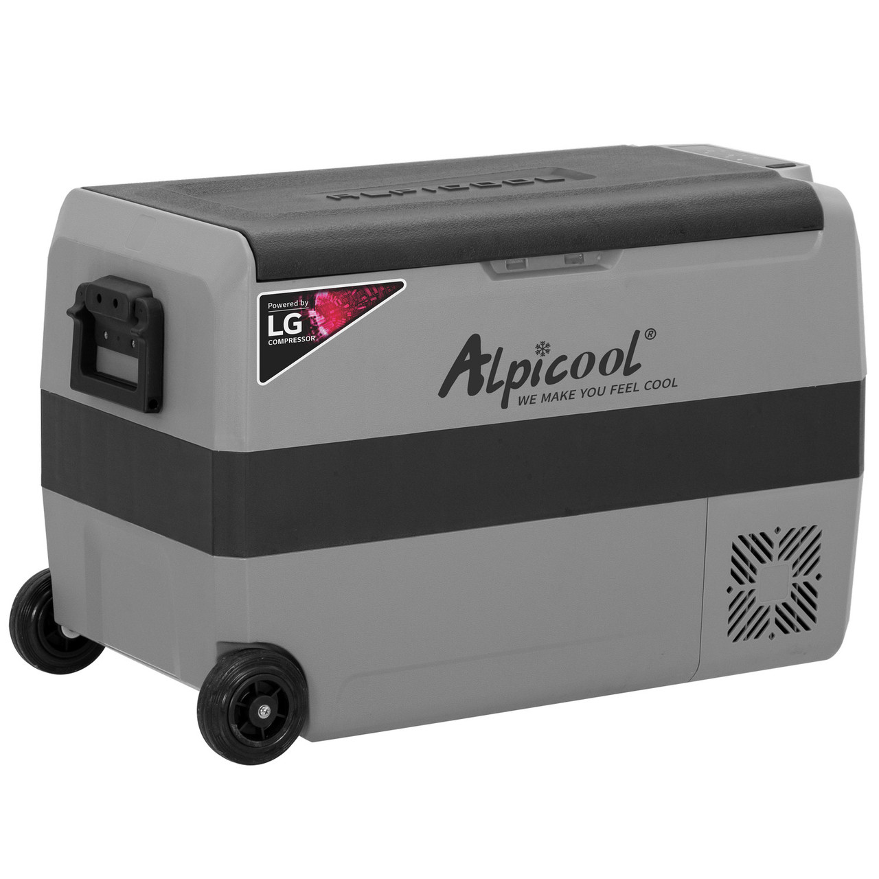 Компресорний автохолодильник Alpicool T50 (LG) (двокамерний, 50 літрів). Режим роботи до -20℃. Живлення 12, 24, 220 вольт