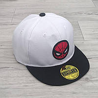 Кепка детская снепбек (Snapback) Человек Паук Белый с черным 50-54р (2224)