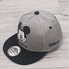 Кепка дитяча снепбек (Snapback) у стилі Міккі Сірий з чорним 50-54р (2220), фото 2