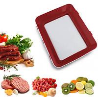 Контейнер для еды вакуумный пищевой контейнер Vaccum Plates 7370 red
